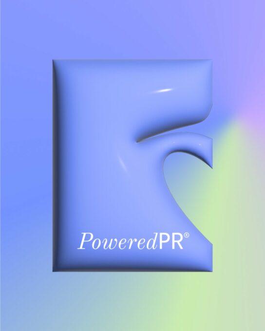 3D blue numeral five with a curved cutout, featuring the 'PoweredPR' text at the bottom against a pastel gradient background.